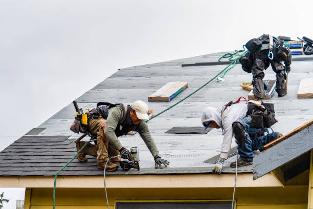 Professional Gutter Installation technician working in Salineville, OH